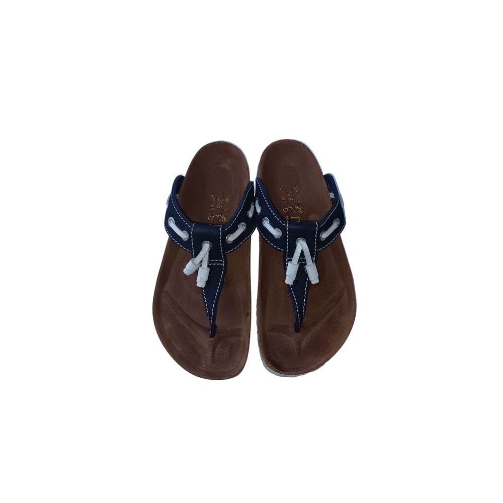 Papillio by Birkenstock Black Nautical Thong Sandals Women 38 L7 M5
